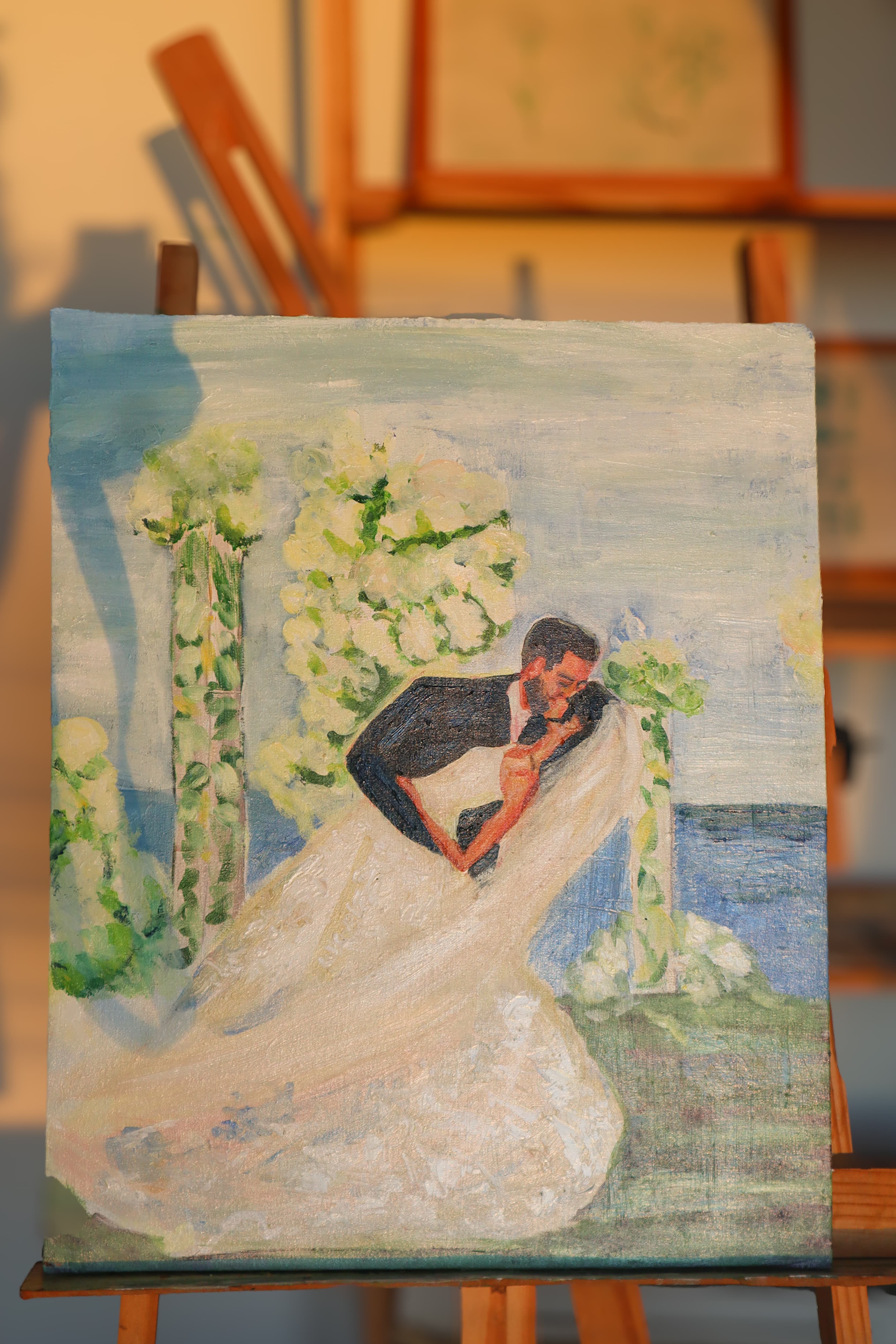 Detalhes de pintura em aquarela para casamento por Thai Lago